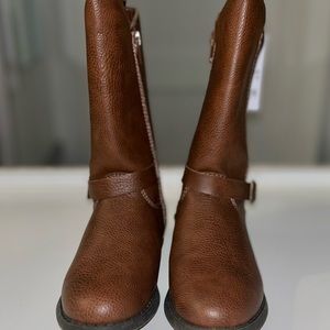 Oshkosh girls faux leather brown riding boots NEW with tags